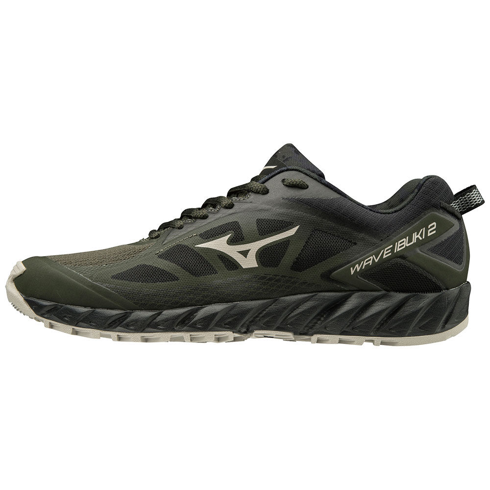 Mens Mizuno WAVE IBUKI 2 Trail Running Shoes Deep Green/Black Philippines (XOSWPL732)